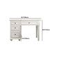 29.5"height Wood Flip-Top Makeup Vanity with Drawers and Mirror, White