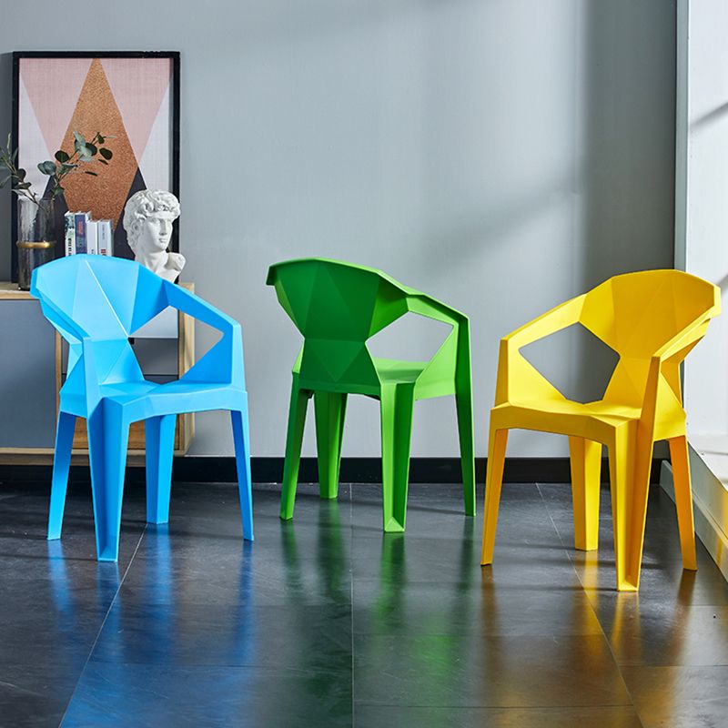 Home Contemporary Arm Chair Solid Back Plastic Stackable Dining Room Chair Clearhalo ' kitchen&dining_furn' 'Dining Chairs' 'Dining Tables & Seating' 'dining_chair' 'furn' 'furn_dining_chair' 'Furniture' 'furniture_dining_chair' 'Kitchen & Dining Furniture' 'kitchen' 1200x1200_c4e64aed-4279-4183-8002-2326bea2c390