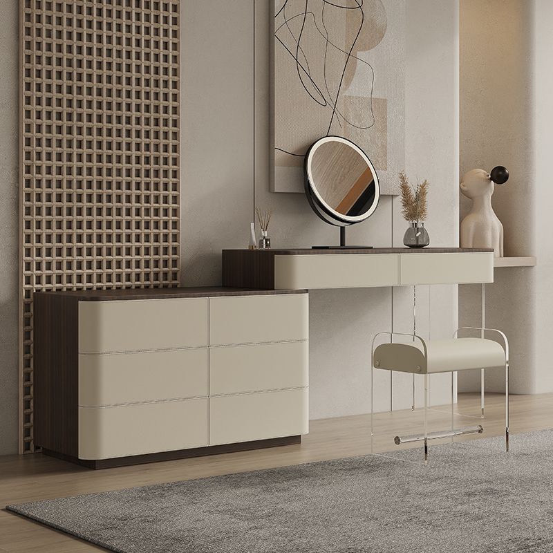 17.72 "brede make-up ijdelheid in witte make-up ijdelheid bureautafel met laden