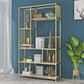 Contemporary Etagere Bookshelf Iron Frame White Manufactured Wood Shelf Bookcase Clearhalo 'Bookcases' 'furn' 'furn_bookcases' 'Furniture' 'furniture_bookcases' 'Office Furniture' 1200x1200_c4e9eaea-7b51-493f-8ef9-47775754eaee