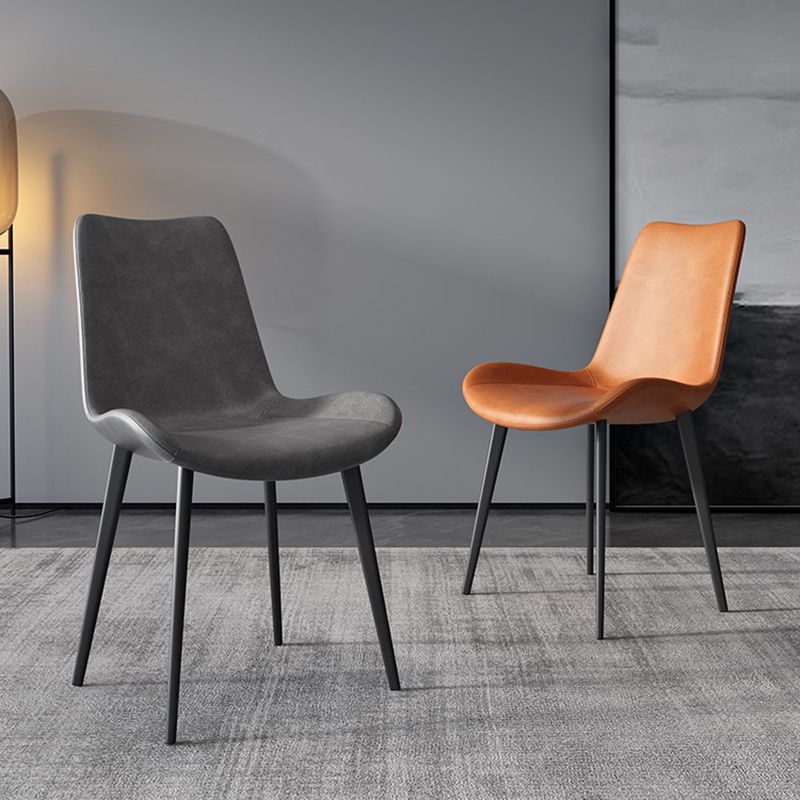 Modern Style Chair Dining Armless Chairs for Kitchen with Metal Legs Clearhalo 'Dining Chairs' 'Dining Tables & Seating' 'dining_chair' 'furn' 'furn_dining_chair' 'Furniture' 'furniture_dining_chair' 'Kitchen & Dining Furniture' 1200x1200_c4e9fecc-4cd3-4d77-9f5a-92560c9f5411