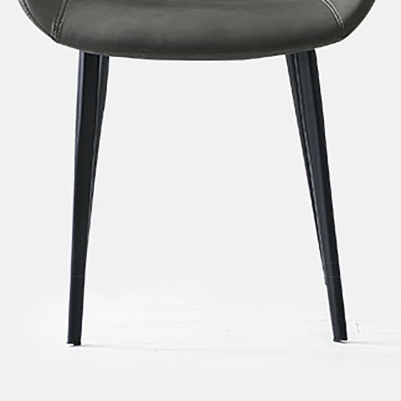 キッチンフェイクレザーダイニングチェア用の工業スタイルのソリッドバックチェア