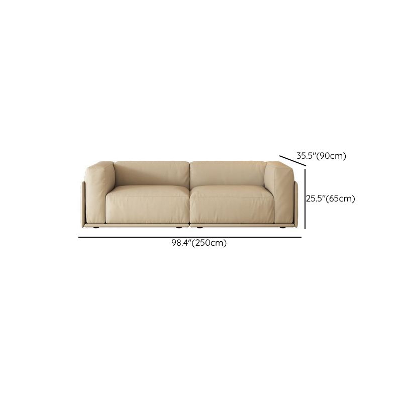 Faux Leather Tuxedo Arm Standard Sofa Contemporary Cushions Settee Clearhalo 'furn' 'furn_sofas' 'Furniture' 'Living Room Furniture' 'Sofa' 'sofas' 1200x1200_c4eb0ae3-7f60-48d8-893d-b7dcdb28dbe6