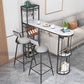 Double Pedestal Sintered Stone Dining Bar Table for Kitchen Dining Room Clearhalo 'Bar Furniture' 'Bar Tables' 'bar_tables' 'furn' 'furn_bar_tables' 'Furniture' 'Kitchen & Dining Furniture' 1200x1200_c4ebc35c-ad92-4968-adf3-712da5546ffd