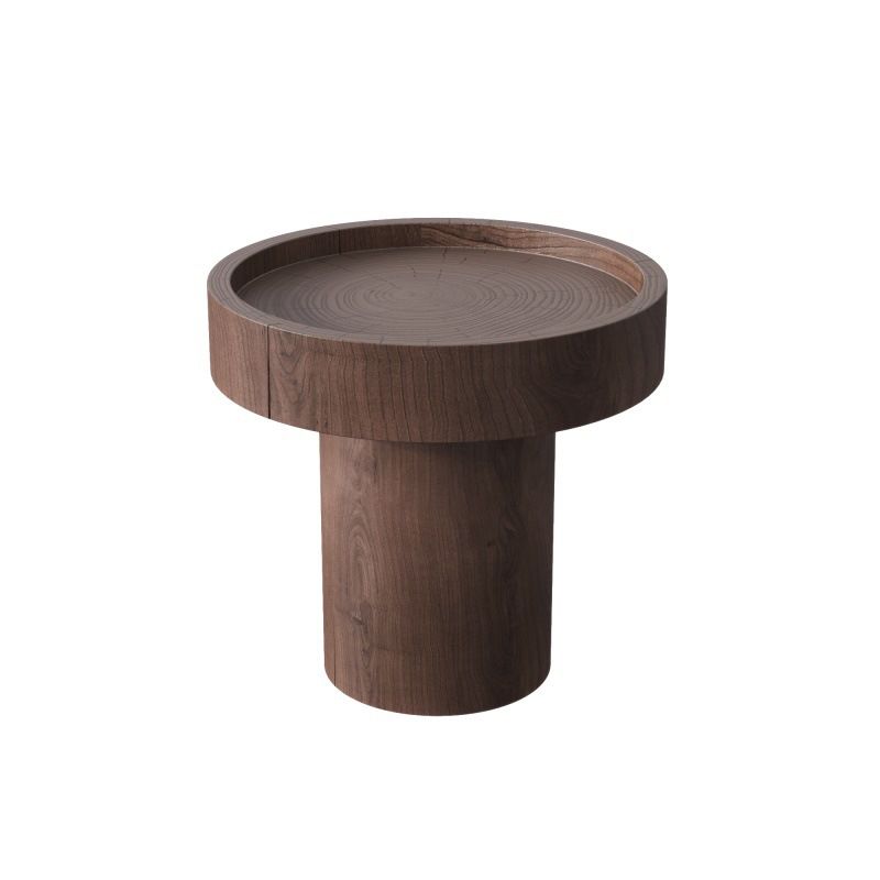 Pedestal End Table Natural/brown Round Wood Side End Table for Living Room Clearhalo 'Coffee & Accent Tables' 'End & Side Tables' 'end_side_table' 'end_side_tables' 'furn' 'furn_end_side_tables' 'Furniture' 'furniture_end_side_table' 'Living Room Furniture' 1200x1200_c4efbbab-6b2b-40cd-b18b-d4534003767b