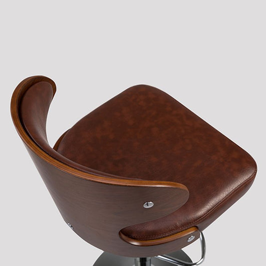 Modern Backrest Liftable Stool Steel Household Bar Stool with Cushion and Pedal Clearhalo 'Bar Furniture' 'Bar Stools' 'bar_stools' 'furn' 'furn_bar_stools' 'furniture_bar_stools' 'Kitchen & Dining Furniture' 'kitchen&dining_furn' 'kitchen' 'kitchen_furn' Furniture' 1200x1200_c4f11ca9-e99a-4161-98e0-6753c457fe8a