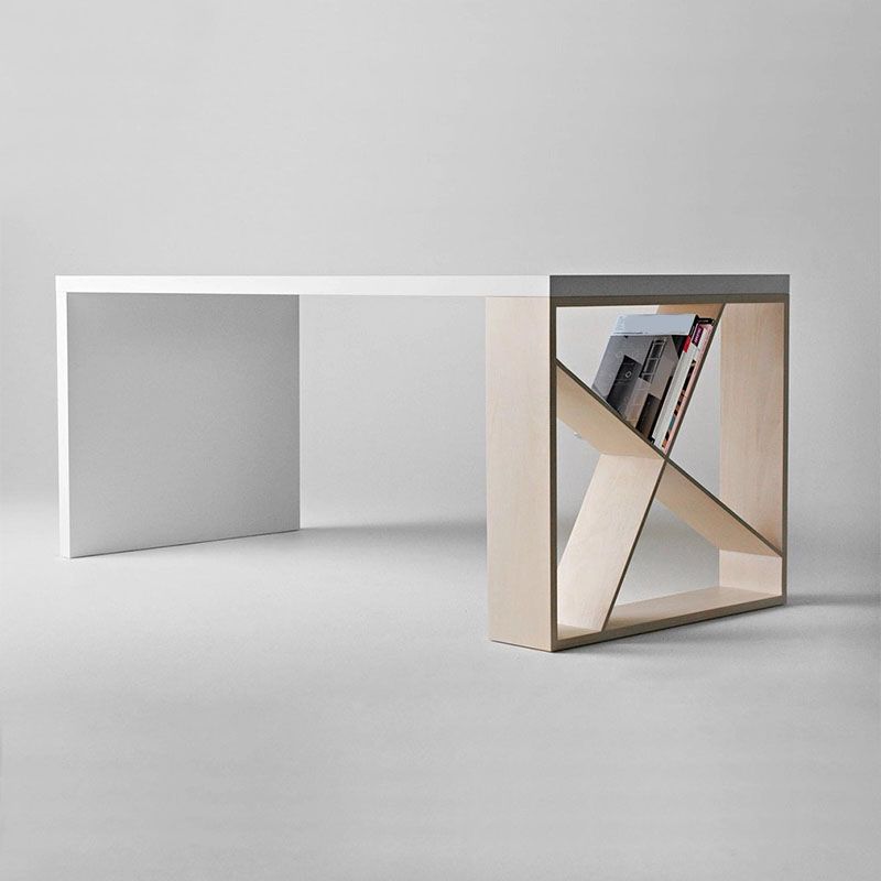 Bureau d'écriture rectangulaire en bois massif du bureau moderne pour le bureau