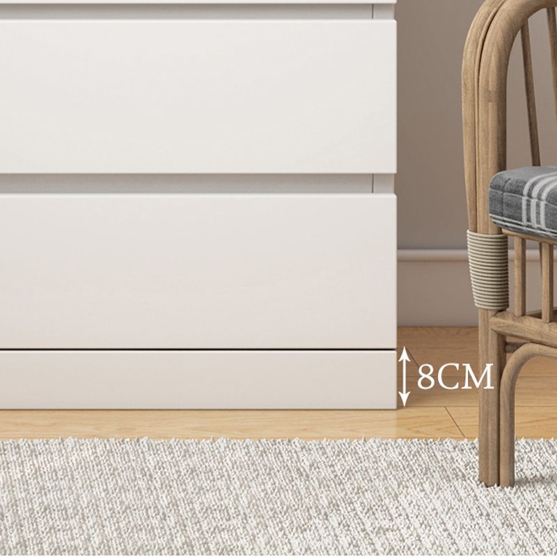 Modern Style White Storage Chest Vertical Wooden Chest with 3 / 4 / 5 / 6 Drawers