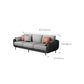 Scandinavian Sofa Faux Leather Gray Pillows Living Room Standard Seating