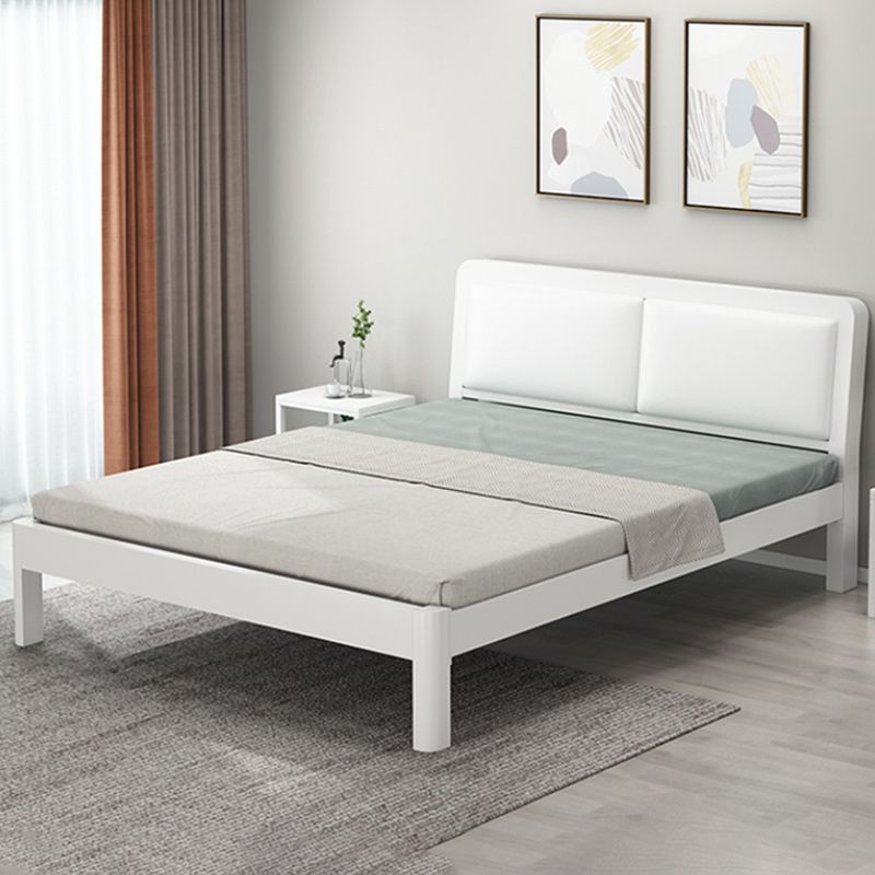Contemporary Metal Bed with Slat Headboard Rectangular Adjustable Bed Clearhalo 'Bedroom Furniture' 'Beds' 'furn' 'furn_beds' 'Furniture' 1200x1200_c4f9df9e-ed7d-4323-85f0-b0d04d18f28f