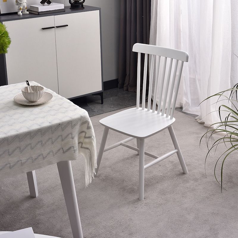 Contemporary Rubberwood Side Chair Wood Windsor Back Dining Chair (Set of 2) Clearhalo ' kitchen&dining_furn' 'Dining Chairs' 'Dining Tables & Seating' 'dining_chair' 'furn' 'furn_dining_chair' 'Furniture' 'furniture_dining_chair' 'Kitchen & Dining Furniture' 'kitchen' 1200x1200_c4f9f723-6cd9-404e-911a-9c73b33333b1