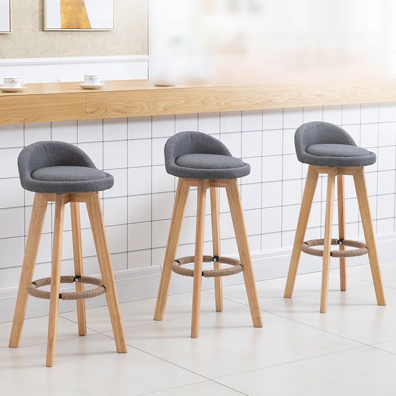 Contemporary Style Low Back Bar-stool Wooden Bar Stool for Restaurant Clearhalo 'Bar Furniture' 'Bar Stools' 'bar_stools' 'furn' 'furn_bar_stools' 'Furniture' 'furniture_bar_stools' 'Kitchen & Dining Furniture' 1200x1200_c4fa9a2c-f703-4797-aded-093c7781017d