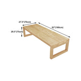 Vaste houten vergadertafel moderne kantoortafel met slee voetstuk