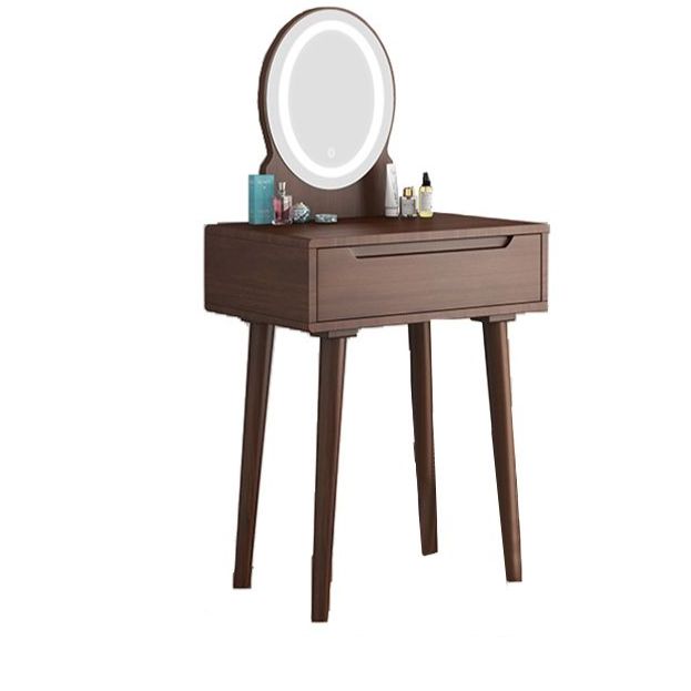 1/4-Drawer Wooden Vanity Makeup Table Set Vanity Stool - 53.15" H Clearhalo 'Bedroom Furniture' 'furn' 'furn_makeup_vanities' 'Furniture' 'Makeup Vanities' 'makeup_vanities' 1200x1200_c4fba13f-a99d-47bc-bb6c-ed7458d67ee5