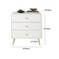 Glam witte opbergkast dressoir vaste dennen opbergkist met metalen voeten