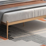 Glam Iron Open-Frame Bed with Spindle Headboard Solid Color in Gold Clearhalo 'Bedroom Furniture' 'Beds' 'furn' 'furn_beds' 'Furniture' 1200x1200_c4fcf131-a30e-4e20-aa66-24da24448a1e