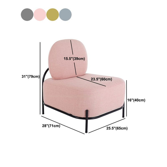 27,95 "brede armloze linnen stoel Basic Funda Four Legs Chair for Living Room