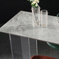 Modern Acrylic Bar Dining Table with Stone Top Rectangle Indoor Bistro Table Clearhalo 'Bar Furniture' 'Bar Tables' 'bar_tables' 'furn' 'furn_bar_tables' 'Furniture' 'furniture_bar_tables' 'Kitchen & Dining Furniture' 1200x1200_c4fd343c-46b5-455a-972f-24e2daf3823a