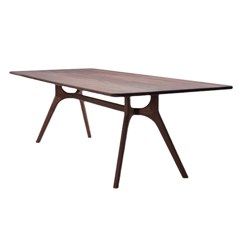 Rectangle Wood Dining Table Pine Solid Wood Table Modern with Trestle Base Clearhalo ' dining_table' 'Dining Tables & Seating' 'Dining Tables' 'Furniture' 'furniture_dining_table' 'Kitchen & Dining Furniture' 'kitchen&dining_furn' 'kitchen' 'kitchen_dining_table' 1200x1200_c4fd4c3f-c7cf-4df6-9d99-8fd9f2c69506
