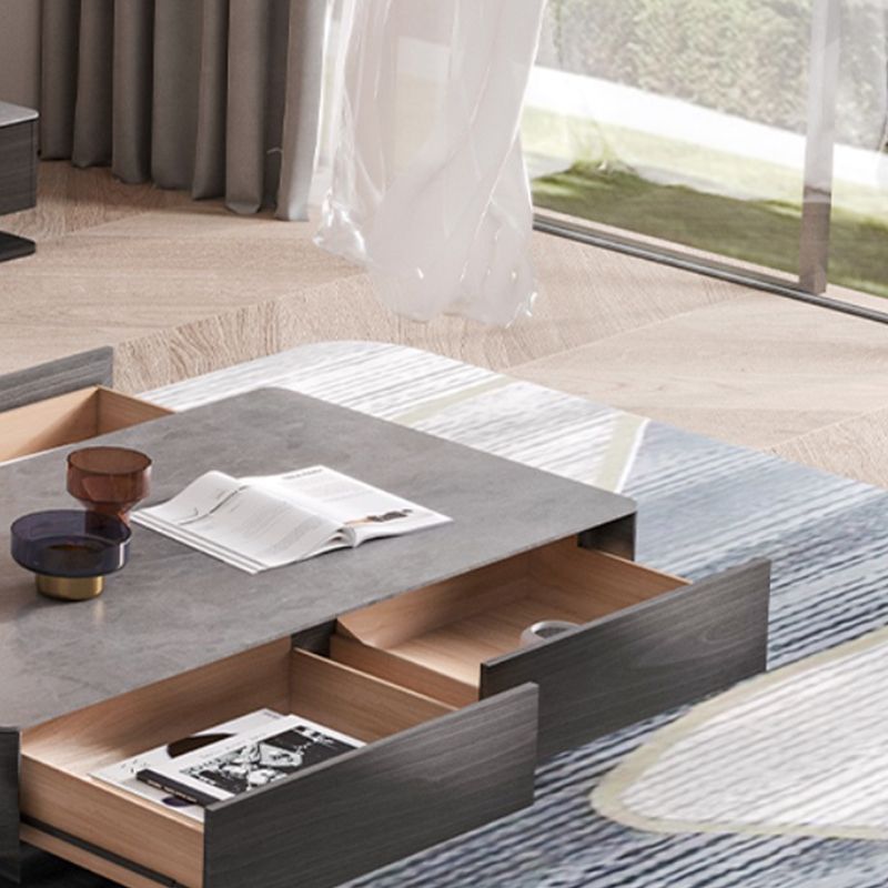 Block Slate Coffee Table No Distressing Rectangle Single Coffee Table with Drawers Clearhalo 'Coffee & Accent Tables' 'Coffee Tables' 'coffee_tables' 'furn' 'furn_coffee_tables' 'Furniture' 'Living Room Furniture' 1200x1200_c4fd6b11-75c0-4dd3-beaf-8cd712122c3e