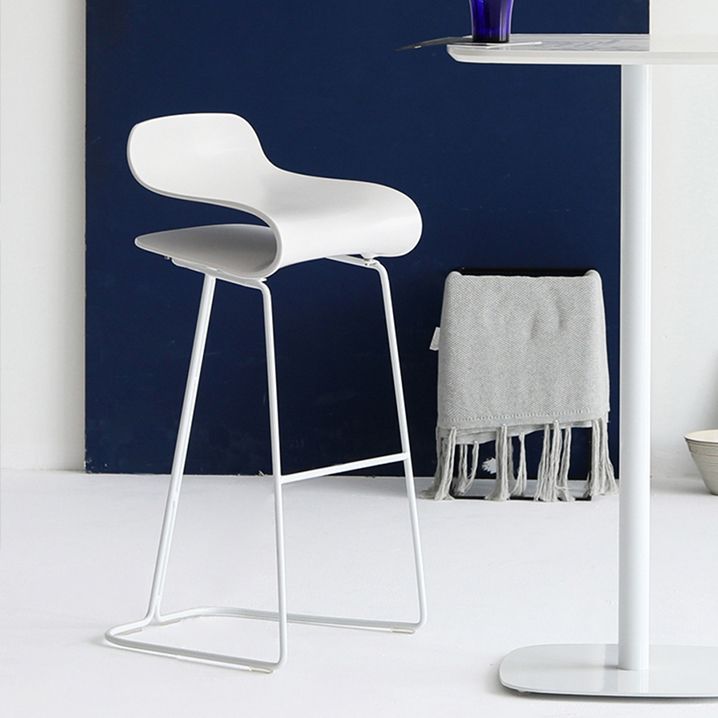 Backrest Armless Counter Stool Modern Iron Bar Stool with Plastic Cushion Clearhalo 'Bar Furniture' 'Bar Stools' 'bar_stools' 'furn' 'furn_bar_stools' 'Furniture' 'Kitchen & Dining Furniture' 1200x1200_c4fe409e-1150-40e4-8907-aa3eaff4f631