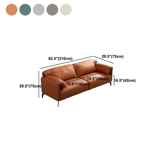 2-3 Seater 29.5"H Faux Leather Pillow Top Arm Sofa for Living Room Clearhalo 'furn' 'furn_sofas' 'Furniture' 'furniture_sofas' 'Living Room Furniture' 'Sofa' 'sofas' 1200x1200_c4febe56-7fa3-4b06-8ef6-45929302dc17