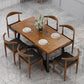Rectangle Dining Table Simplicity Dinner Room Solid Wood Table with Metallic Base Clearhalo ' dining_table' 'Dining Tables & Seating' 'Dining Tables' 'furn' 'furn_dining_table' 'Furniture' 'furniture_dining_table' 'Kitchen & Dining Furniture' 'kitchen&dining_furn' 'kitchen' 'kitchen_dining_table' 1200x1200_c502793f-9e2f-4ab9-9469-b7934c745f75