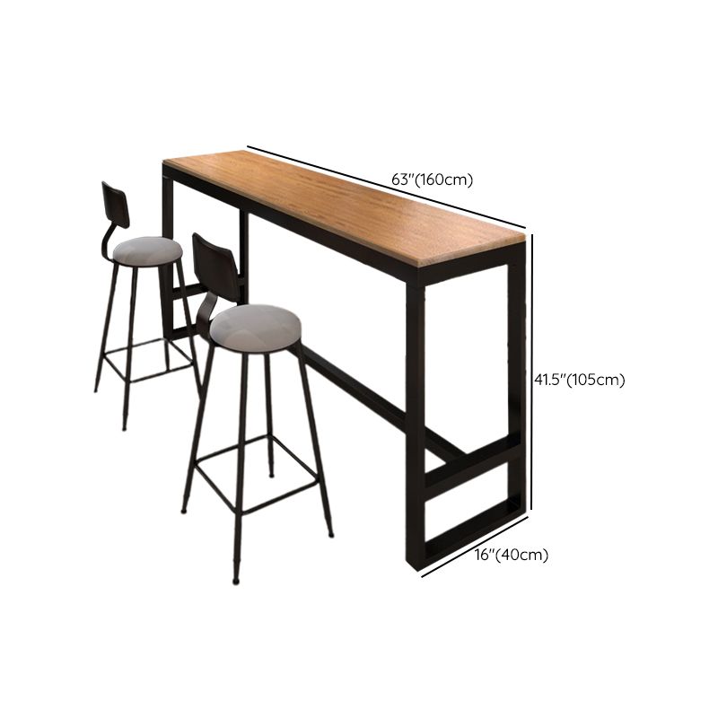Modern Bar Height Table Metal Base Bistro Pub Table for Patio Use Clearhalo 'Bar Furniture' 'Bar Tables' 'bar_tables' 'furn' 'furn_bar_tables' 'Furniture' 'Kitchen & Dining Furniture' 1200x1200_c502d947-95a9-439d-96aa-868b47211df6
