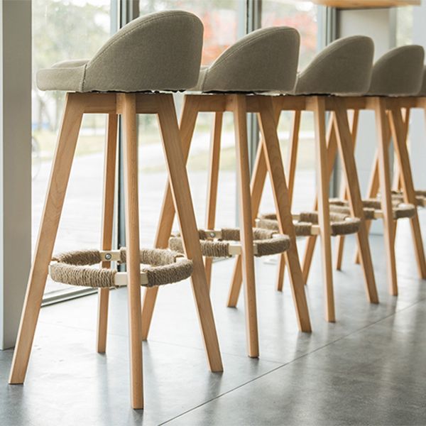 Scandinavian Matte Finish Upholstered Counter Height Stool Footrest Home Barstool Clearhalo 'Bar Furniture' 'Bar Stools' 'bar_stools' 'furn' 'furn_bar_stools' 'Furniture' 'furniture_bar_stools' 'Kitchen & Dining Furniture' 1200x1200_c50322b5-0c96-45ed-a974-16c14b9a2ea3