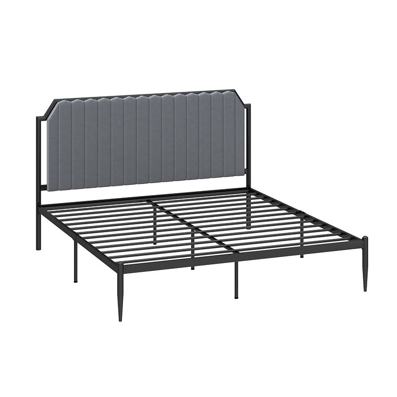 Leather Bed,Queen Metal Frame Panel Bed with Scooped Headboard Clearhalo 'Bedroom Furniture' 'Beds' 'furn' 'furn_beds' 'Furniture' 1200x1200_c5066909-88b5-473f-9ab3-2dbd807ab562