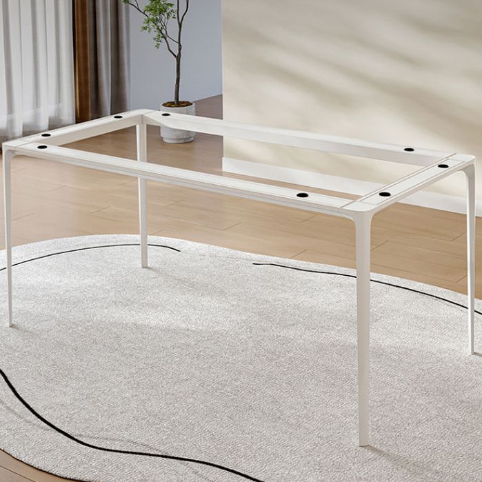 Moderna mesa de comedor blanco Juego de comedor 1/4/5 piezas con sillas de metal