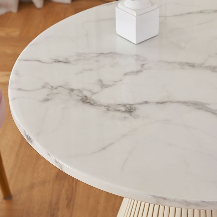 Traditional Luxury Dining Table Round White Top Dining Table with Pedestal Base Clearhalo ' dining_table' 'Dining Tables & Seating' 'Dining Tables' 'furn' 'furn_dining_table' 'Furniture' 'furniture_dining_table' 'Kitchen & Dining Furniture' 'kitchen&dining_furn' 'kitchen' 'kitchen_dining_table' 1200x1200_c5067ed9-a511-4c42-a6e9-de198e518720