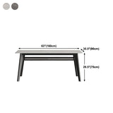 Stone Top Dining Table Contemporary Dining Table with 4 Wood Legs
