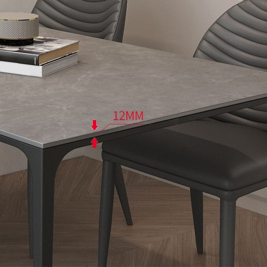 Mesa de comedor de estilo moderno Mesa rectangular de piedra sinterizada para el hogar