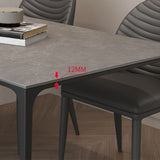 Mesa de comedor de estilo moderno Mesa rectangular de piedra sinterizada para el hogar