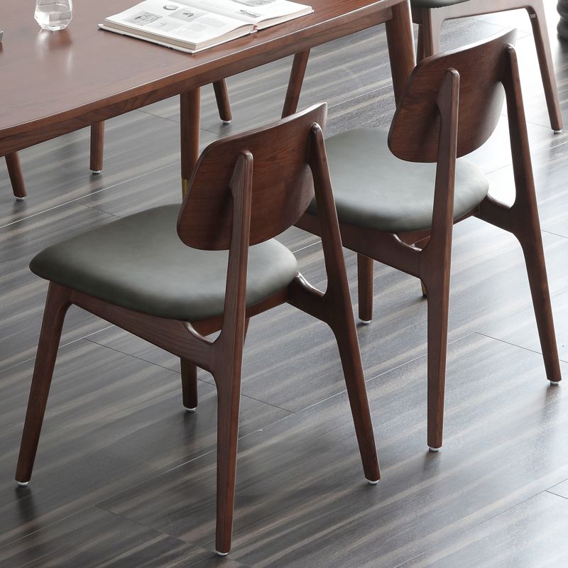 Modern Open Back Dining Chair Wood Dining Armless Side Chair for Home Clearhalo ' kitchen&dining_furn' 'Dining Chairs' 'Dining Tables & Seating' 'dining_chair' 'furn' 'furn_dining_chair' 'Furniture' 'furniture_dining_chair' 'Kitchen & Dining Furniture' 'kitchen' 1200x1200_c507ddae-4ced-4eb8-a118-e05adf5e7985