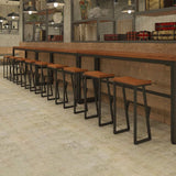 Taburete de comedor de rectángulo industrial taburete de bar de hierro para Bristol
