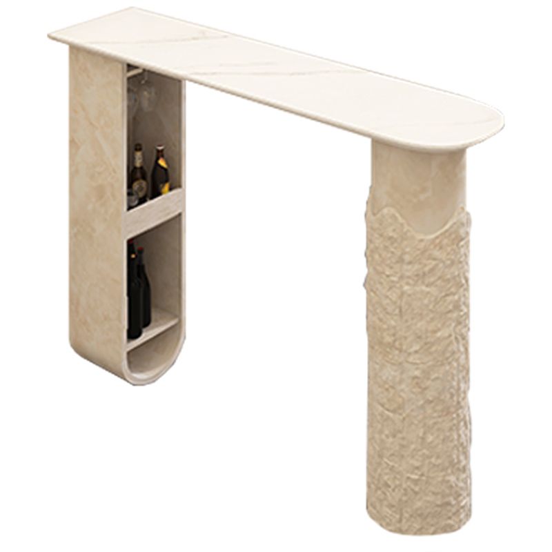 Free Form Bar Table Set 1/2 Pcs Stone Top Bar Table and Solid Wood Stools Clearhalo 'Bar Furniture' 'furn' 'furn_home_bar_bar_sets' 'Furniture' 'Home Bars & Bar Sets' 'home_bar_bar_sets' 'Kitchen & Dining Furniture' 1200x1200_c50c7ff5-bd81-4bd7-8946-ab3495a9665a