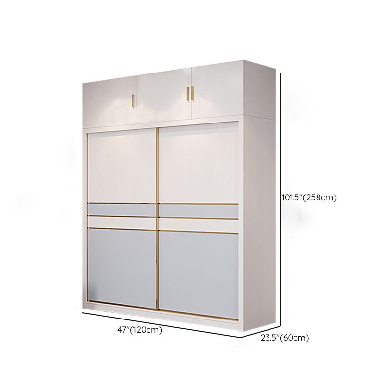 Puertas corredizas de dormitorio Armario gabinete de almacenamiento de madera costera