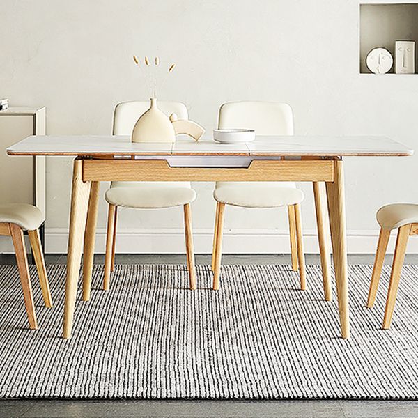 Mesa de comedor de estilo moderno Mesa de hoja de piedra sinterizada para el hogar