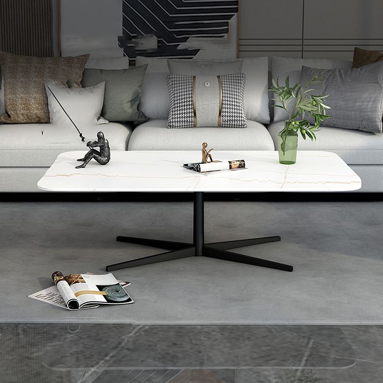 Table basse abstraite Rectangle Slate / Marble Top Cake Cocktail Table