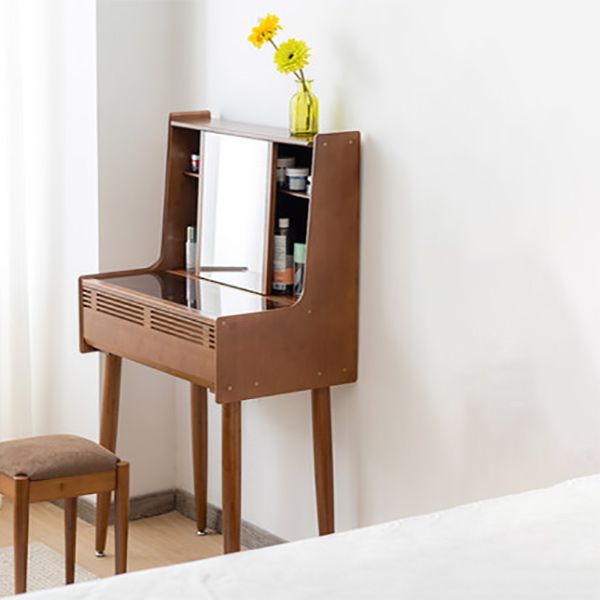 Modern Drawer Dressing Table Solid Wood Dresser Mirrored Vanity in Brone Clearhalo 'Bedroom Furniture' 'furn' 'furn_makeup_vanities' 'Furniture' 'Makeup Vanities' 'makeup_vanities' 1200x1200_c50e2319-1b17-43b2-a1ef-da029899454b