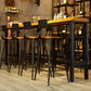 Brown Modern Style Bar Table in Metal and Wood Indoor Bar Counter Clearhalo 'Bar Furniture' 'Bar Tables' 'bar_tables' 'furn' 'furn_bar_tables' 'Furniture' 'furniture_bar_tables' 'Kitchen & Dining Furniture' 1200x1200_c50faac7-def8-4fc4-81f7-cb60accabfcb