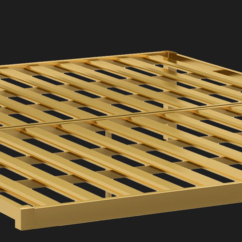 Letto a frammento di colore a cornice a cornice a cornice massiccio in metallo con gambe dora personalizzate