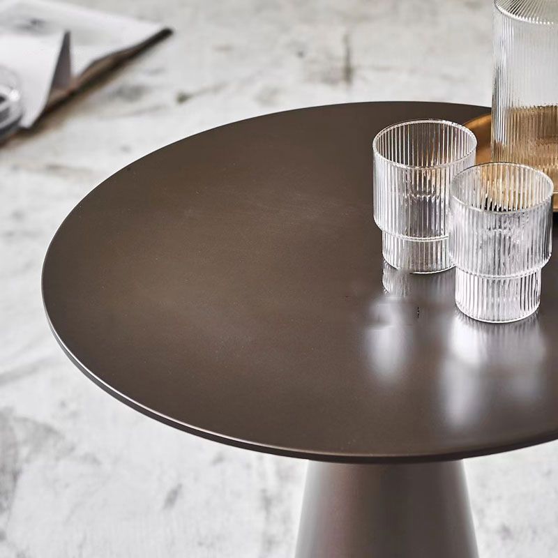 Mid-century Modern Style Pedestal Base Circular Top Metal Side Table Clearhalo 'Coffee & Accent Tables' 'End & Side Tables' 'end_side_tables' 'furn' 'furn_end_side_tables' 'Furniture' 'Living Room Furniture' 1200x1200_c50ff313-53bb-4ef8-be87-b76d64f1ac72