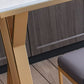 Glam 1/3/5/7 Pieces Bar Table Set Rectangle Stone Counter Table with Stools for Kitchen Clearhalo 'Bar Furniture' 'furn' 'furn_home_bar_bar_sets' 'Furniture' 'Home Bars & Bar Sets' 'home_bar_bar_sets' 'Kitchen & Dining Furniture' 1200x1200_c5103dbd-3757-4056-8766-b8c5ac757b7c