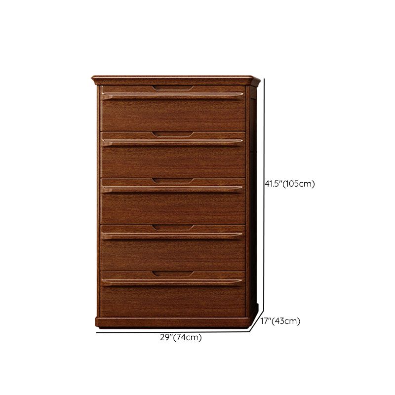 Contemporary Walnut Wood Storage Chest Vertical Chest in Brown with Drawers Clearhalo 'Bedroom Furniture' 'Dressers & Chests' 'dressers_chests' 'furn' 'furn_dressers_chests' 'Furniture' 1200x1200_c511ccbc-6e72-4676-83c7-52a13b3d6f48