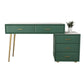 Genuine Leather Vanity Table in Green Luxurious Stone Top Makeup Desk Clearhalo 'Bedroom Furniture' 'furn' 'furn_makeup_vanities' 'Furniture' 'Makeup Vanities' 'makeup_vanities' 1200x1200_c51234b8-695a-4a2b-98be-b66721ad28d0