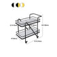 32.28" High Modern Prep Table Rolling Stone Prep Table for Dining Room