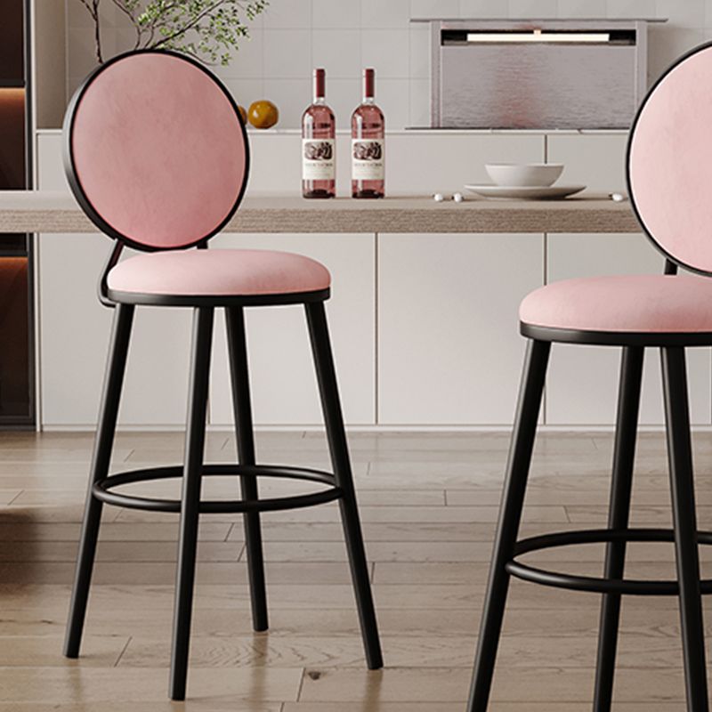 Sgabello da bar moderno con schienale senza braccioli, sgabello da bar in ferro con pedale per bar